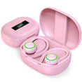 thumbnail image 1 of Ailkin 01W470 Noise Cancelling True Wireless Over-Ear Earbuds with Charging Case, Pink, 1 of 7