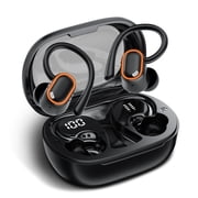 Wireless Earbuds Bluetooth Headphones for iphone Android with ENC Noise Cancelling Mics, Deep Bass Over Ear Buds 40Hrs Playtime IPX7 Waterproof for Sport, Black