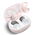 thumbnail image 1 of Wireless Earbuds Bluetooth Headphones for iphone Android with ENC Noise Cancelling Mics, Deep Bass Over Ear Buds 40Hrs Playtime IPX7 Waterproof for Sport, Pink, 1 of 7