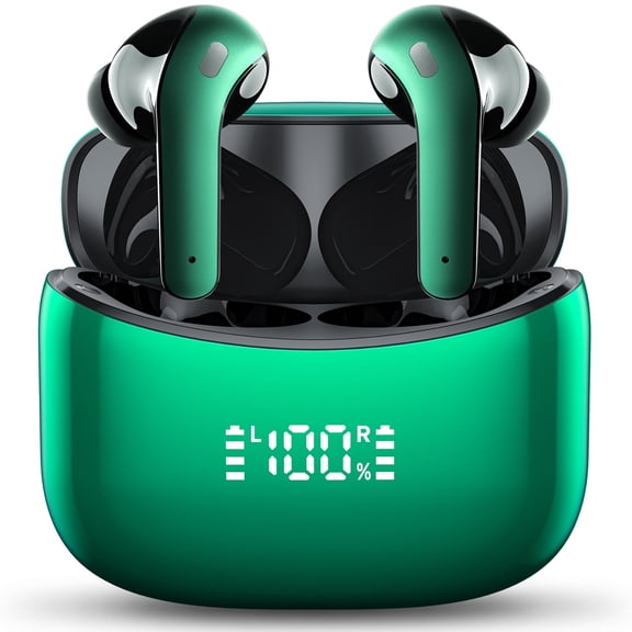 VEATOOL X15 Wireless Earbuds Bluetooth 5.3 Headphones,72H Hi-Fi Stereo Deep Bass Earphones with Noise Cancelling Mic IP7 Waterproof Sport Headset with LED Power Display for Laptop Pad Phones
