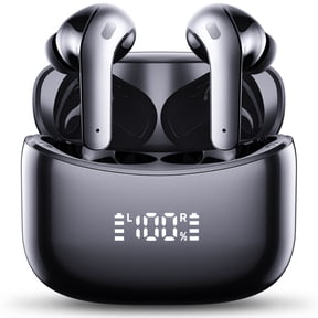 VEATOOL X15 Wireless Earbuds Bluetooth 5.3 Headphones,72H Hi-Fi Stereo Deep Bass Earphones with Noise Cancelling Mic IP7 Waterproof Sport Headset with LED Power Display for Laptop Pad Phones Black