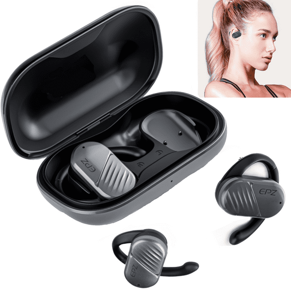 Wireless Earbuds, Bluetooth Headset with Microphone , IPX7 Waterproof, Epz Bone Conduction Headphones for Sports and Work