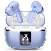 Wireless Earbuds Bluetooth Noise Cancelling Ear Buds for iPhone Android Sports Workout, 46H Playtime, Microphone Deep Ba