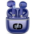 thumbnail image 1 of Wireless Earbuds Bluetooth 5.4 Noise Cancelling for iPhone Android with 4 ENC Mic, Dual LED Display, 50H Playtime IPX7 Waterproof In Ear Headphones, Blue, 1 of 7