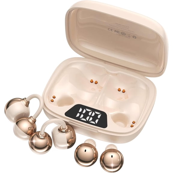 Wireless Earbuds Bluetooth,Open-Ear Clip & Sleep Headphones, 36H Battery, Bass Sound, Ultra Comfortable, IPX5