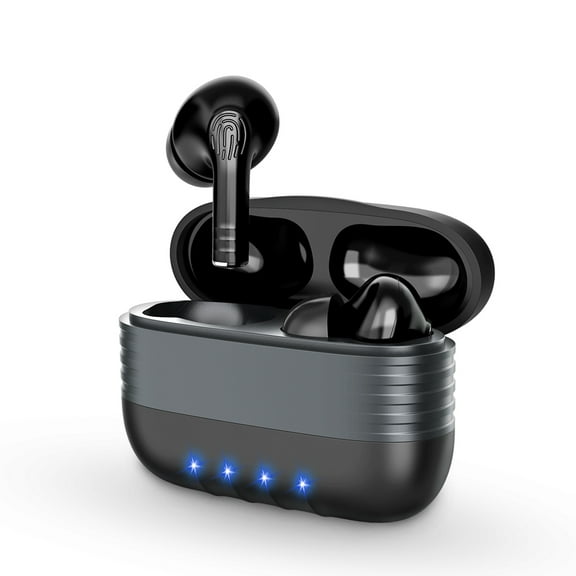 Wireless Earbuds, Bluetooth Stereo Earbuds, Touch Control Deep Bass Bluetooth Headphones, Volume Control/Bluetooth 5.0/ IPX7 Waterproof/Support Single &Twin Mode, for Work/Travel-Black