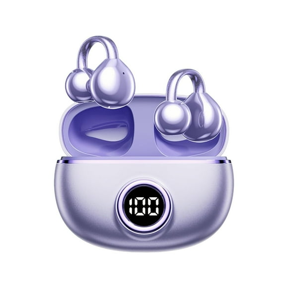 Wireless Earbuds Ear Clip Bluetooth Earphones HD Stereo Voice Sweatproof Waterproof Sports Headset for Running Walking Gym