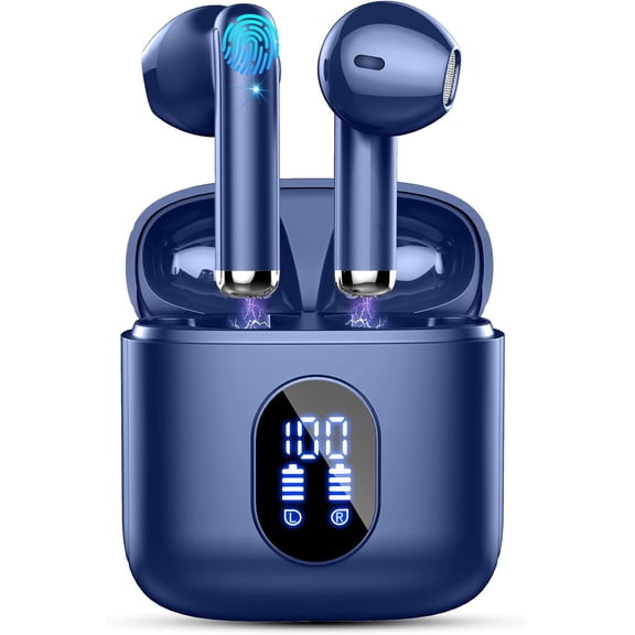 Wireless Earbuds, in Ear Headphones with 4 ENC Mics, Bluetooth 5.4 Ear Buds Hi-Fi Stereo, 36H Playtime Earphones with USB-C Charging Case, 3g Lightweight, IP7 Waterproof Headset for Running