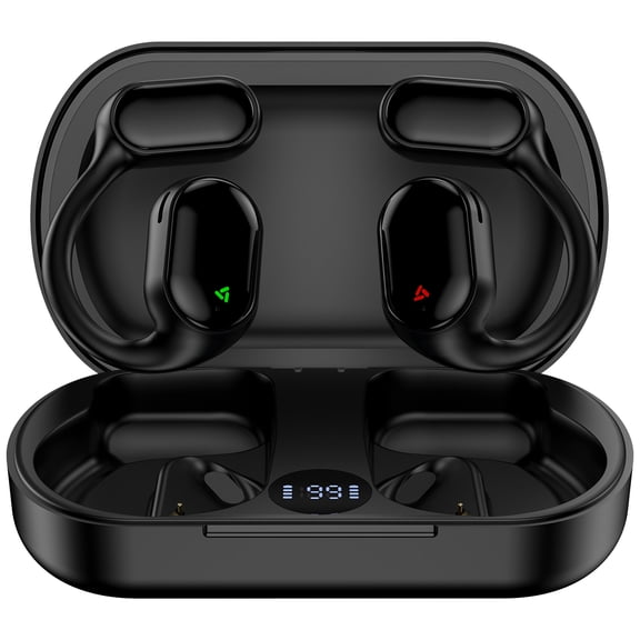 Wireless Earbuds,Earphones Bluetooth 5.3 Headphones for iPhone Android 35Hrs Playtime Waterproof IPX7 Open-Ear Stereo Headset Noise Cancelling True Wireless Earbuds with Ear Hooks and Charging Case