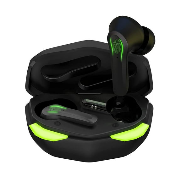 Wireless Earbuds,Gaming Earbuds, Bluetooth 5.0 True Wireless Earbuds, USB-C Quick Charge, Cool Light Effects with Music & Game Modes, 65ms Ultra Low-Latency Gaming Earphones