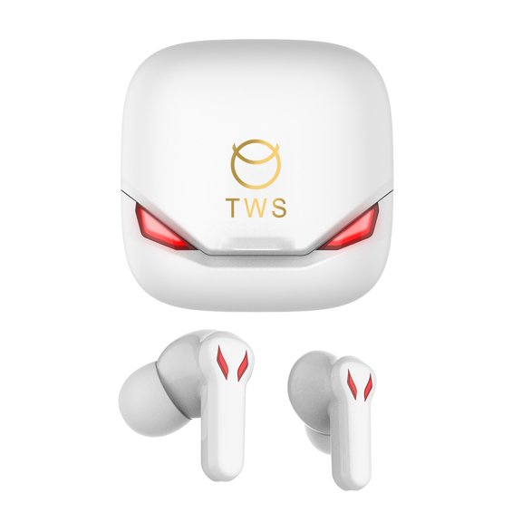 Wireless Earbuds, Hands-free Calling Sweatproof In-Ear Headset for iPhone/Samsung & Smart Phones,White