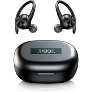 Wireless Earbuds Headphones Over Ear, True Wireless in Ear with Microphone, Deep Bass, Loud Voice Sport Earphones with Charging Case for Outdoor Running Gym Workout Sports