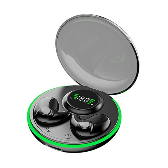 Wireless Earbuds HiFi Stereo Noise Reduction Invisible Sleep Design Compatible with Smartphone-Black