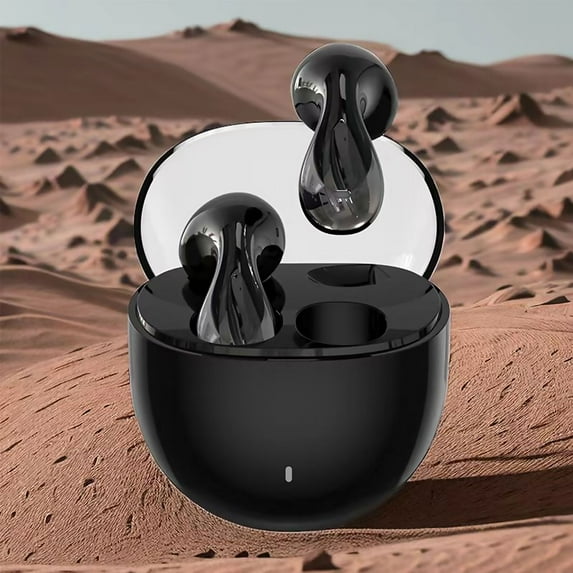 Wireless Earbuds, Hwkond Bluetooth Headphones 14mm Ultra-thin Vibrating Film 5.3 Bluetooth Chip Type-c Fast Charge Intelligent Noise Reduction Low Latency, Black, Up to 60% Off