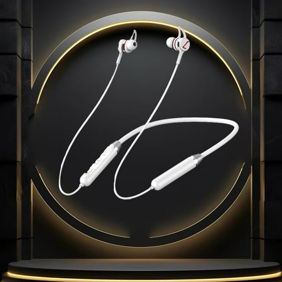 Wireless Earbuds, Hwkond Bluetooth Headphones Intelligent Noise Reduction HIFI Surround Stereo Sound High Energy Large Capacity Battery Non-inductive Delay Transmission Stable, White, Up to 60% Off