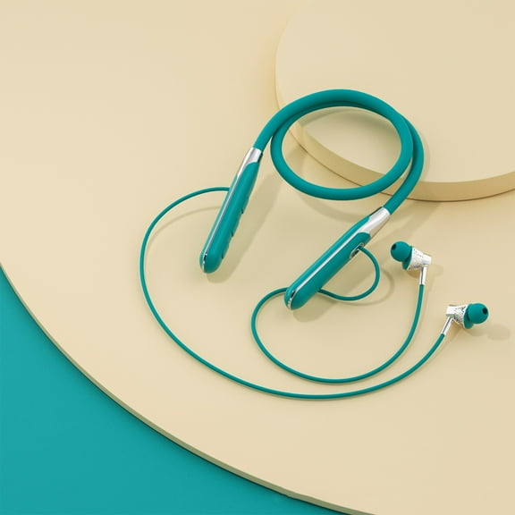 Wireless Earbuds, Hwkond Neckband Bluetooth Earbuds, Wireless Bluetooth 5.3 Headphones With Microphone, Ultra-Lightweight Comfort, IPX4, Bass Strong Beat, 10H Use Time, Green, Up to 60% Off
