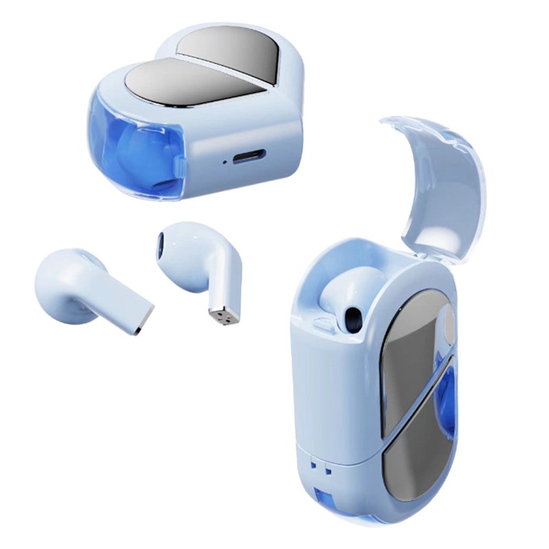 Wireless Earbuds Mini Cute Heart Shape 5.3 Bluetooth 24H Battery Life Clear Calls Noise Cancellation for Girls Kids Women Small Ears iOS Android