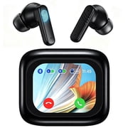 Wireless Bluetooth 5.4 Earbuds with Touch Screen, ANC ENC Noise Cancelling earphones, 60H Playtime, IPX7 Waterproof Clear Calls, Secure Fit for Running Gym