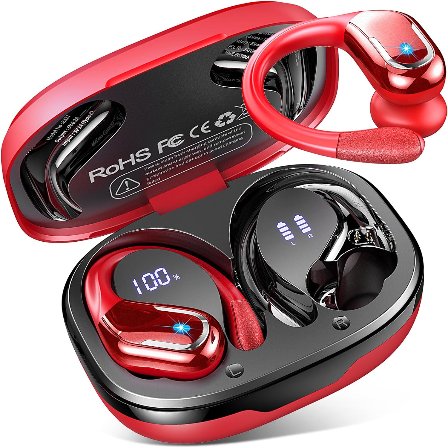 Wireless Earbuds Sport, Bluetooth 5.4 Headphones 2024 Bluetooth Earbuds