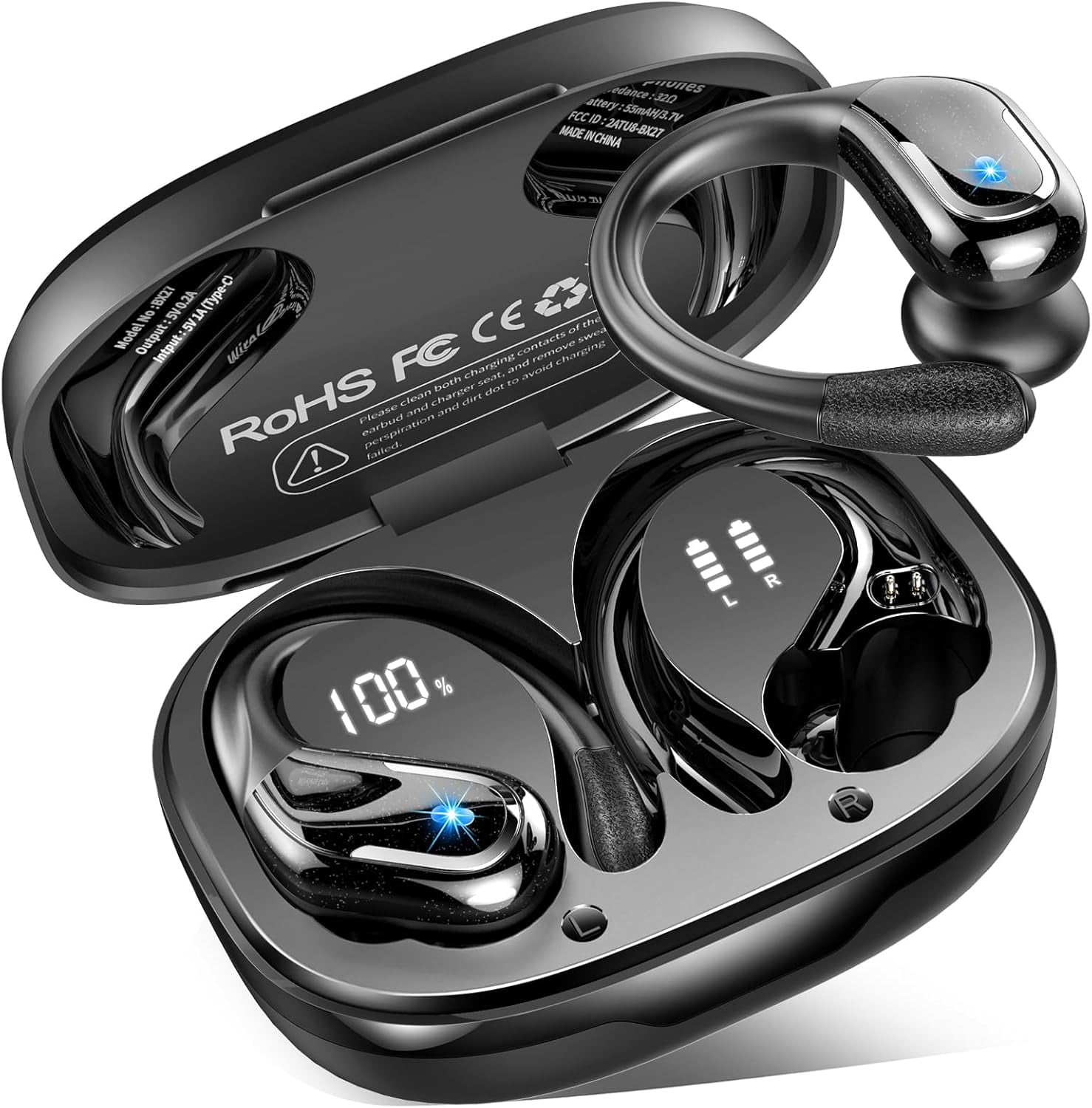 Wireless Earbuds Sport, Bluetooth 5.4 Headphones 2024 Bluetooth Earbuds