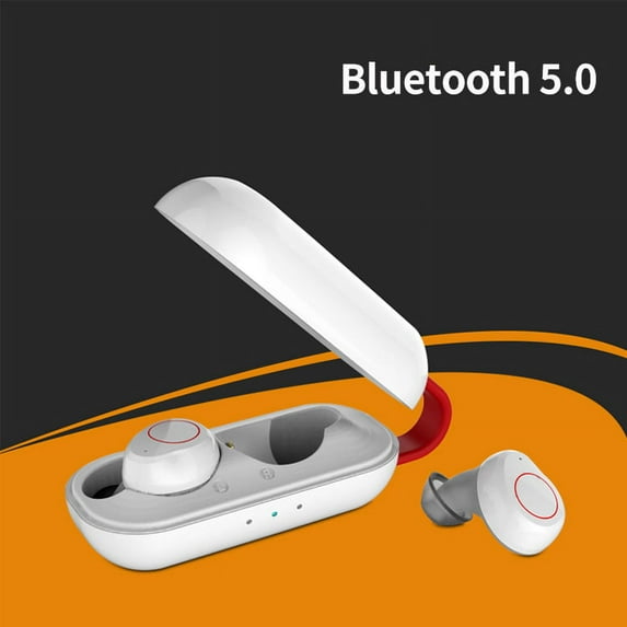 Wireless Earbuds,TWS V5.0 Wireless True Bluetooth Earbuds Mini Portable Sweat-Proof Sports Twins Earphones Stereo Bass Headset with Charging Case