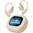 thumbnail image 1 of Wireless Earbuds with Touch Screen Charging Case, Open Ear Headphones,Sport Earbuds Bluetooth 5.4, 16mm Diaphragm Hi-Fi Stereo Sound,IPX6 Waterproof Over Ear Ear Buds with EQ/Remote Photo,Off White, 1 of 8
