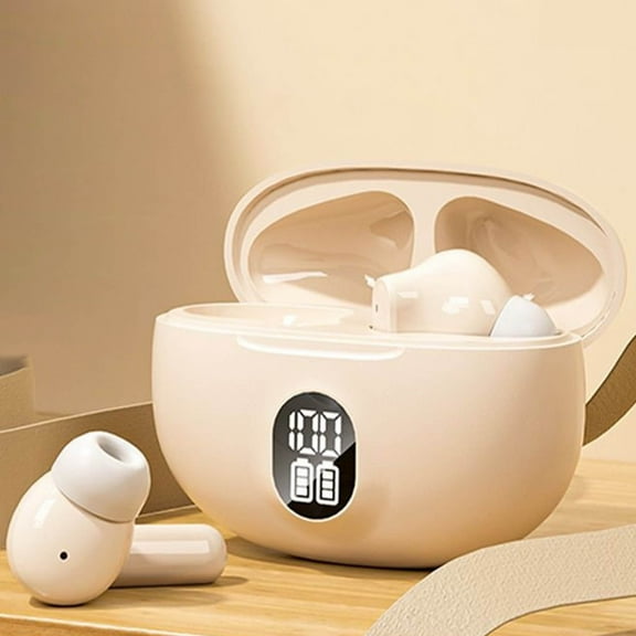 Wireless Earbuds Translation Earbuds 144 Languages and Accents Two-Way Real- Translation Earbuds for IOS and android Noise-Canceling Bluetooth Wireless Headphones Beige