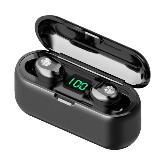 Wireless Earbuds, True Wireless in Ear Bluetooth with Microphone, Deep Bass, IPX10 Waterproof Loud Voice Sport Earphones with Charging Case for Outdoor Running Gym Workout,black,black,G201587
