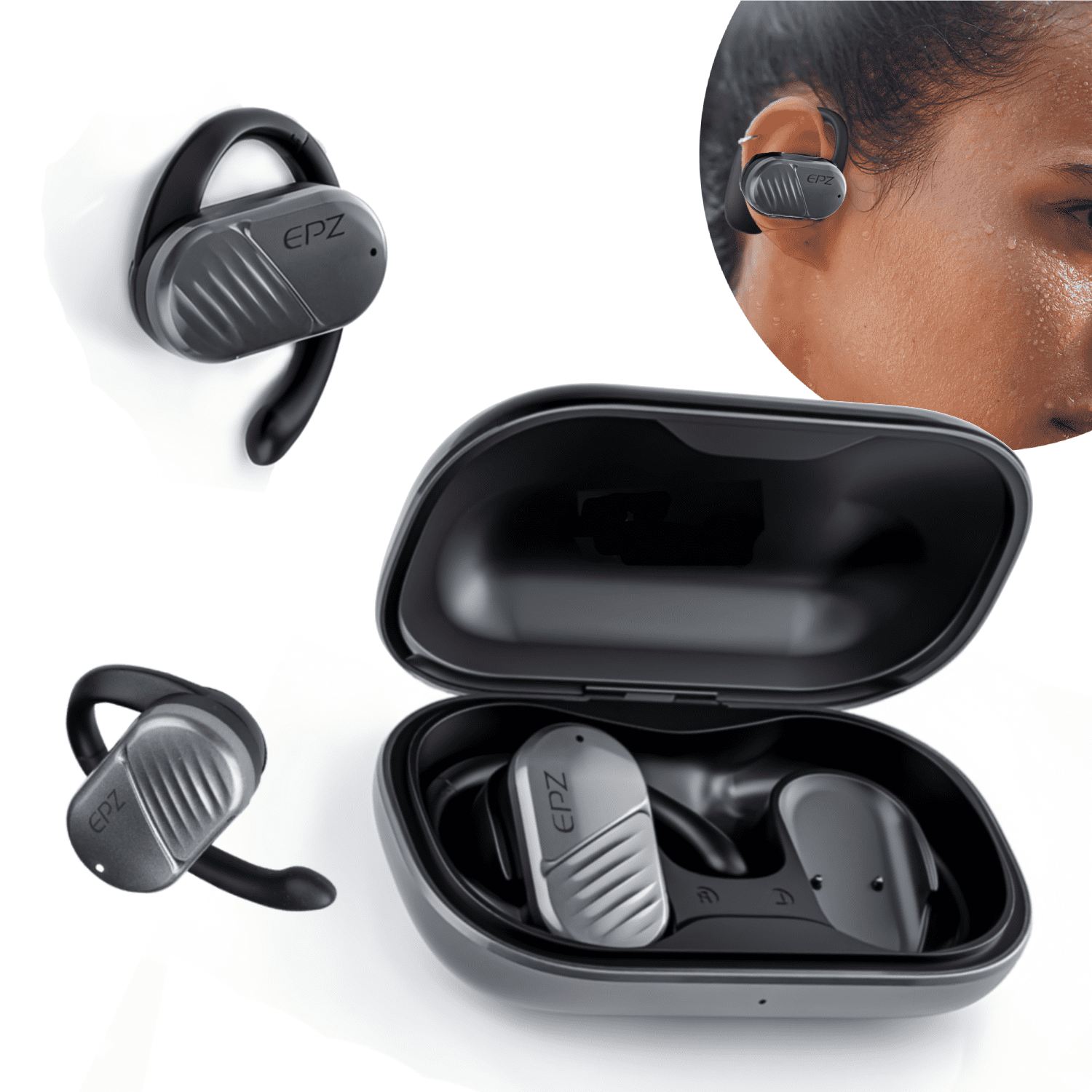Wireless Earbuds True Wireless Headphones Sports Bluetooth Headphones Open Ear Headphones Bone Conduction Exercise Headphones Walmart