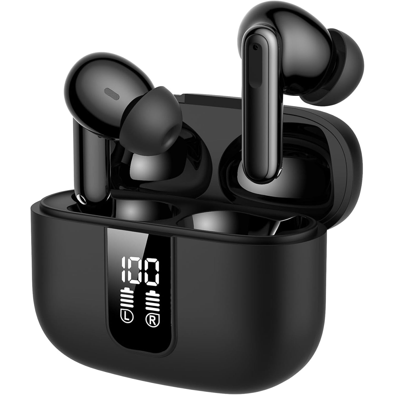 Wireless Earbuds, V5.3 Bluetooth Ear buds 48H Playtime LED Battery Display Wireless Headphones HiFi Stereo Deep Bass ＆ HD Calling Bluetooth Earphones