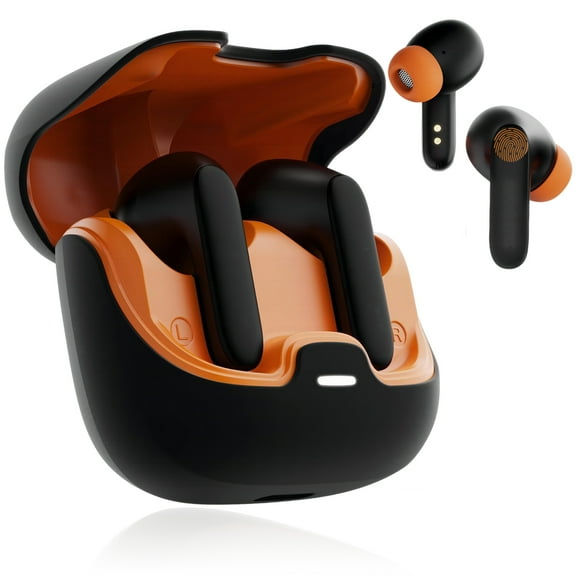 Wireless Earbuds, Wireless Headphones HiFi Stereo Earphones with 4 ENC Noise Canceling Mic, 70Hs Playtime In Ear Earbud Waterproof, Bluetooth 5.3 Sport Earphones for Android iOS Black