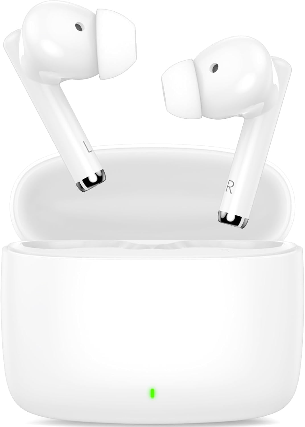Wireless Earbuds for iPhone 16 15 Pro 14 Plus 13 XR iPad 10th Bluetooth 5.3 Headphones for Google Pixel 10 Pro 9 8A Samsung S21 S25 Note 20 HiFi Stereo Sound Earphones with Mic Touch Control Headset
