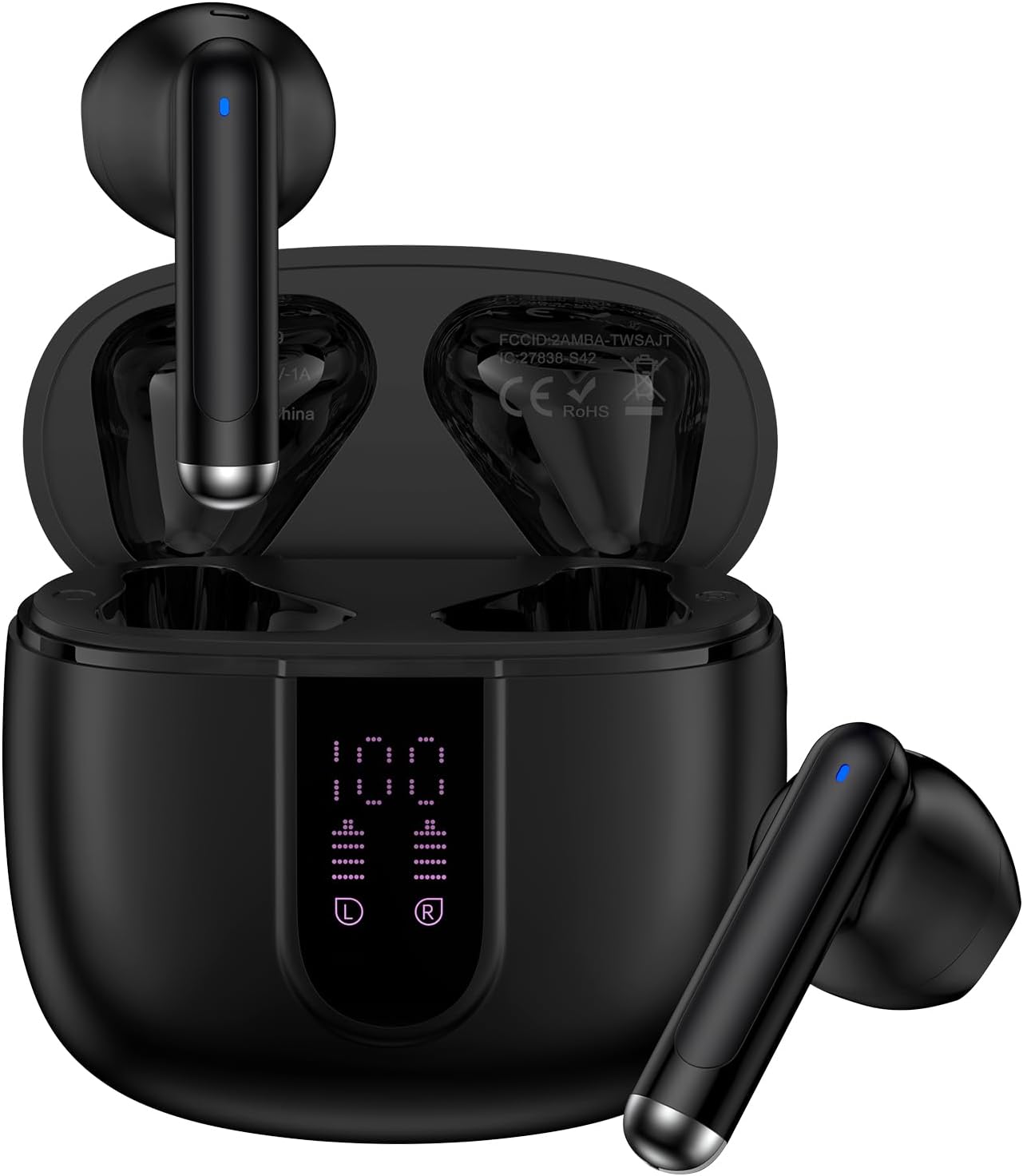 Pixfab N22 Cuffie Bluetooth 5.3 Neckband - IPX5, Per IPhone E Smartphone