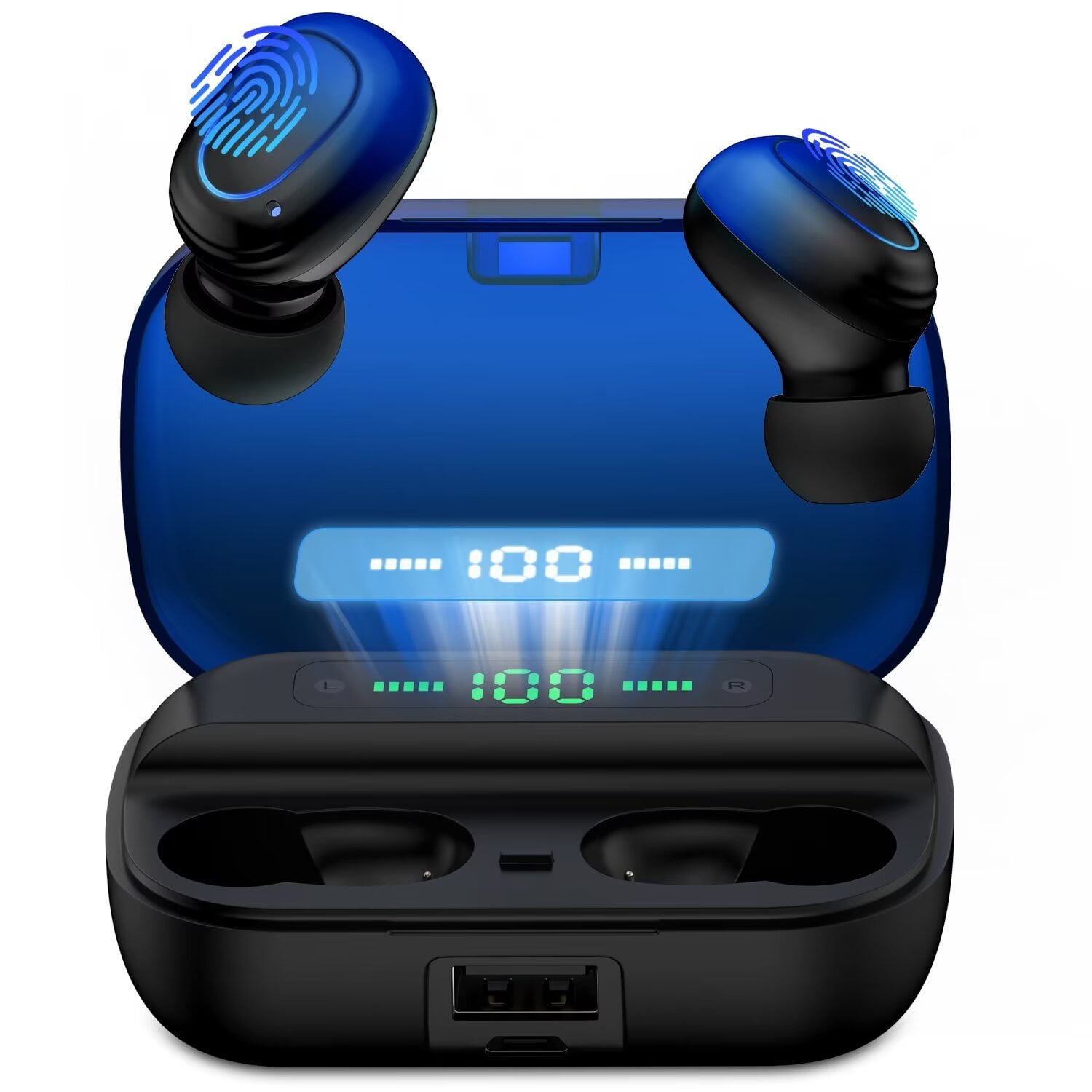 Wireless Earbuds for iPhone Android AILKIN Bluetooth 5.2 Headphones 3500mAh 60hrs Playtime Waterproof IPX7 Headset Earphones In Ear Stereo Noise
