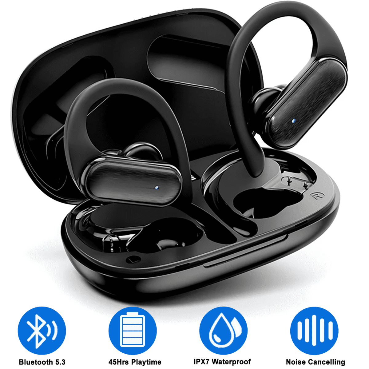 Wireless Headphones Iphone Earpods Android Skullcandy Rail In-Ear