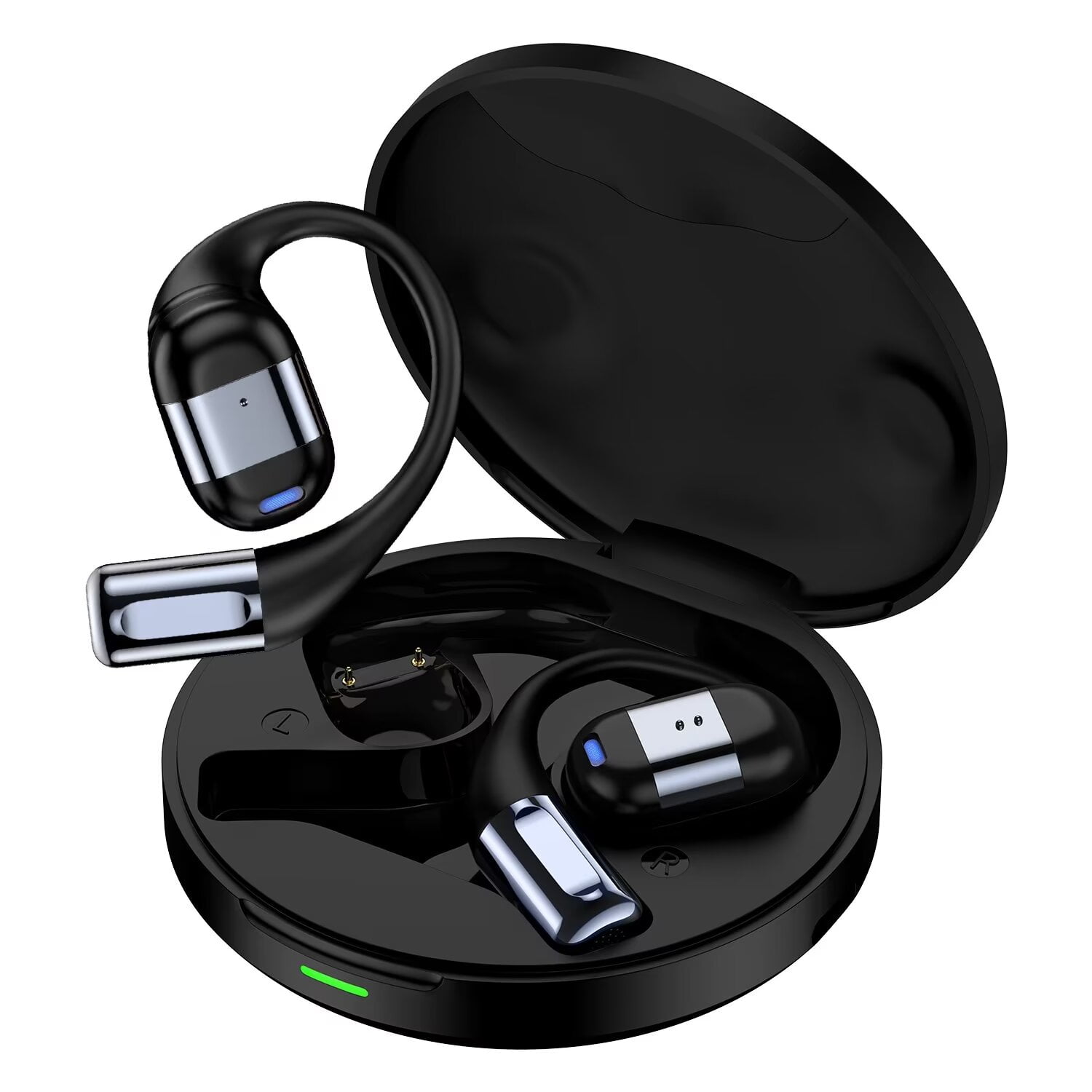 Wireless Earbuds for iPhone Android,AILKIN Bluetooth 5.3 Headphones 60hrs Playtime Waterproof IPX7 Headset Open-Ear Stereo True Earphones Wireless Earbuds with Charging Case Noise Cancelling