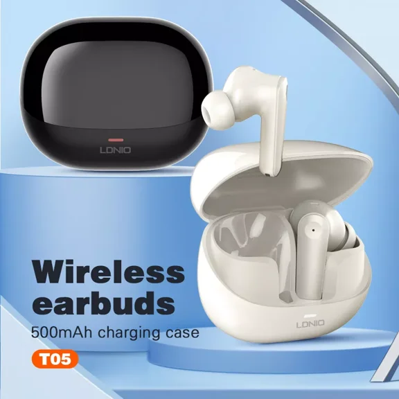 Wireless Earbuds with Charging Case Bluetooth 5.3 HD Stereo Sound Long Battery Life (Black)