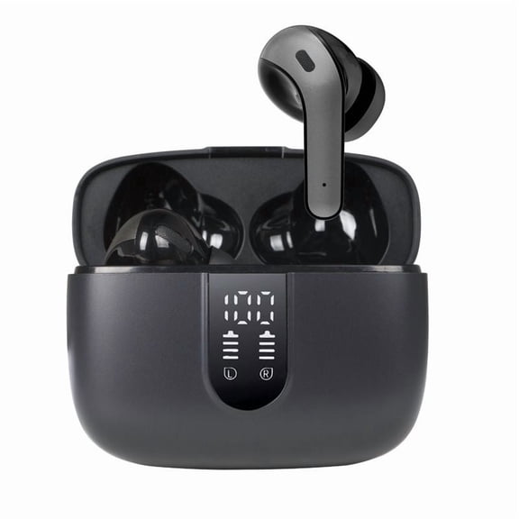 Wireless Earbuds with LED Display Charging Case, Bluetooth 5.3 In-Ear Headphones, HD Sound, Touch Control, Built-in Mic
