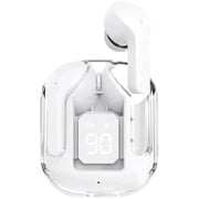 Wireless Earbuds with LED Display, Smart Touch Control, 20H Battery Life, Hi-Fi Sound, Noise Cancellation, 300mAh Charging Case White