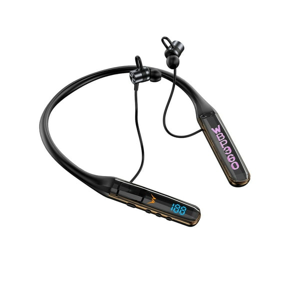 Wireless Earphone, Hwkond Bluetooth Headphones, LED Digital Display, Intelligent Noise Reduction, HIFI Surround Sound Effect, Large Capacity Battery, No Sense Delay, Purple, Up to 60% Off