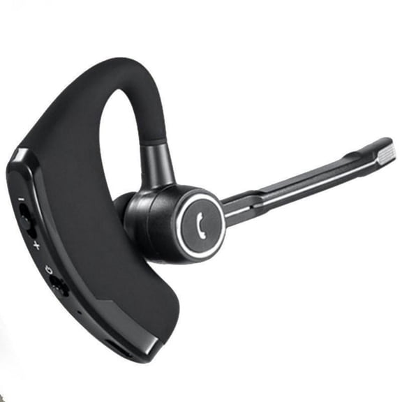 Wireless Earphone for iPhone 15/Pro/Max/Plus - Ear-hook Headphone Boom Mic Handsfree Single Headset Over The Ear Earbud for iPhone 15/Pro/Max/Plus