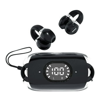 Wireless Earphones Bluetooth 5.3 Headphones, LED Power Display, Touch Control Built-in Mic Headphone for Sports Waterproof Earphone, Transparent