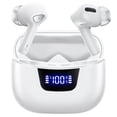thumbnail image 1 of True Wireless Bluetooth Earbuds with Smart LED Display Charging Case , Bluetooth 5.3 Earbuds in-Ear TWS Stereo Headphones, IPX7 Waterproof in Ear Earphones, White, 1 of 8