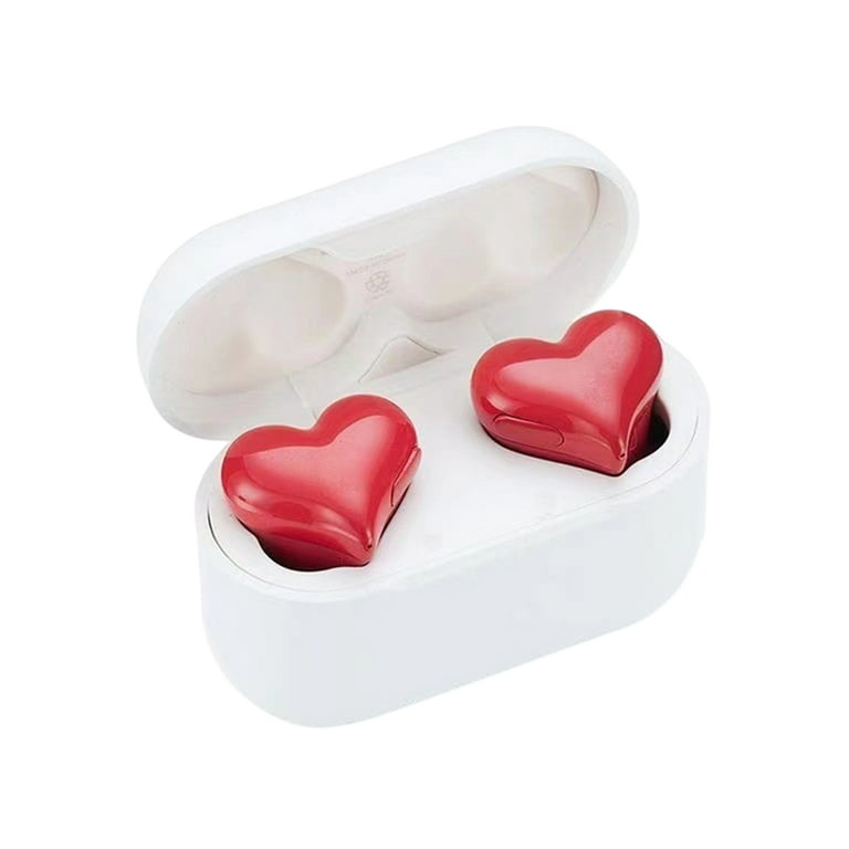 Wireless Earphones Heartbuds Bluetooth-compatible Earphone for Music (Red)