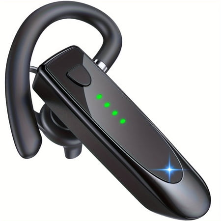 Wireless Earpiece V5.3 Wireless Handsfree Headset with Microphone 29Hrs Playback Headset 180 Hrs Standby Time for iPhone Android Samsung Laptop Trucker Driver (Black)