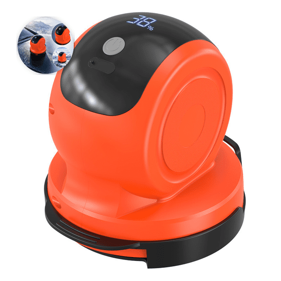 Wireless Electric Car Ice Scraper with Rotary Head, Portable Snow Remover for Windshield and Windows