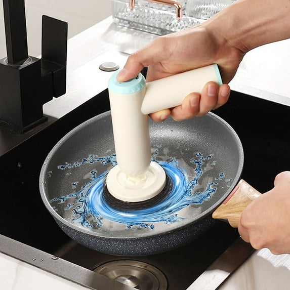 Wireless Electric Cleaning Brush, Multifunctional Handheld Cleaner, USB Rechargeable, 4 Replaceable Brush Heads, Bathroom, Kitchen, Floor, Tile Cleaning, Joint-Saving Tool