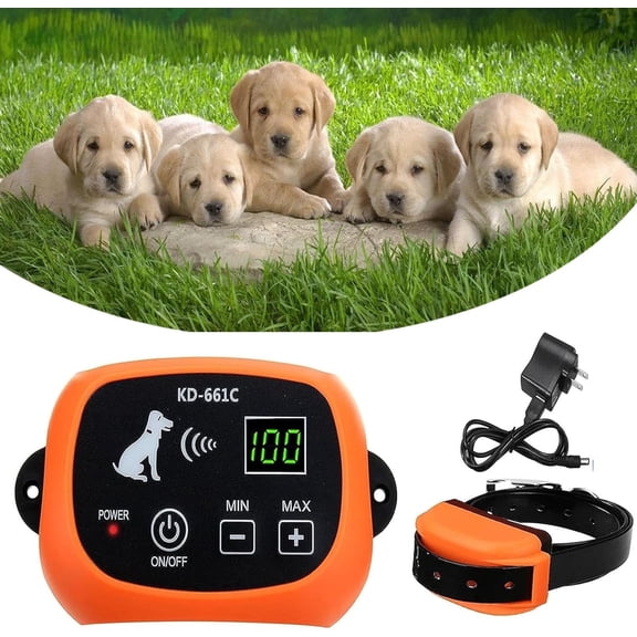 Wireless Electric Dog Fence, Outside Stubborn Dog Boundary Containment System, Safe Effective, Waterproof Training Collar, Receiver, Adjustable Range, Vibrate/Shock Dog Fence,for1dog