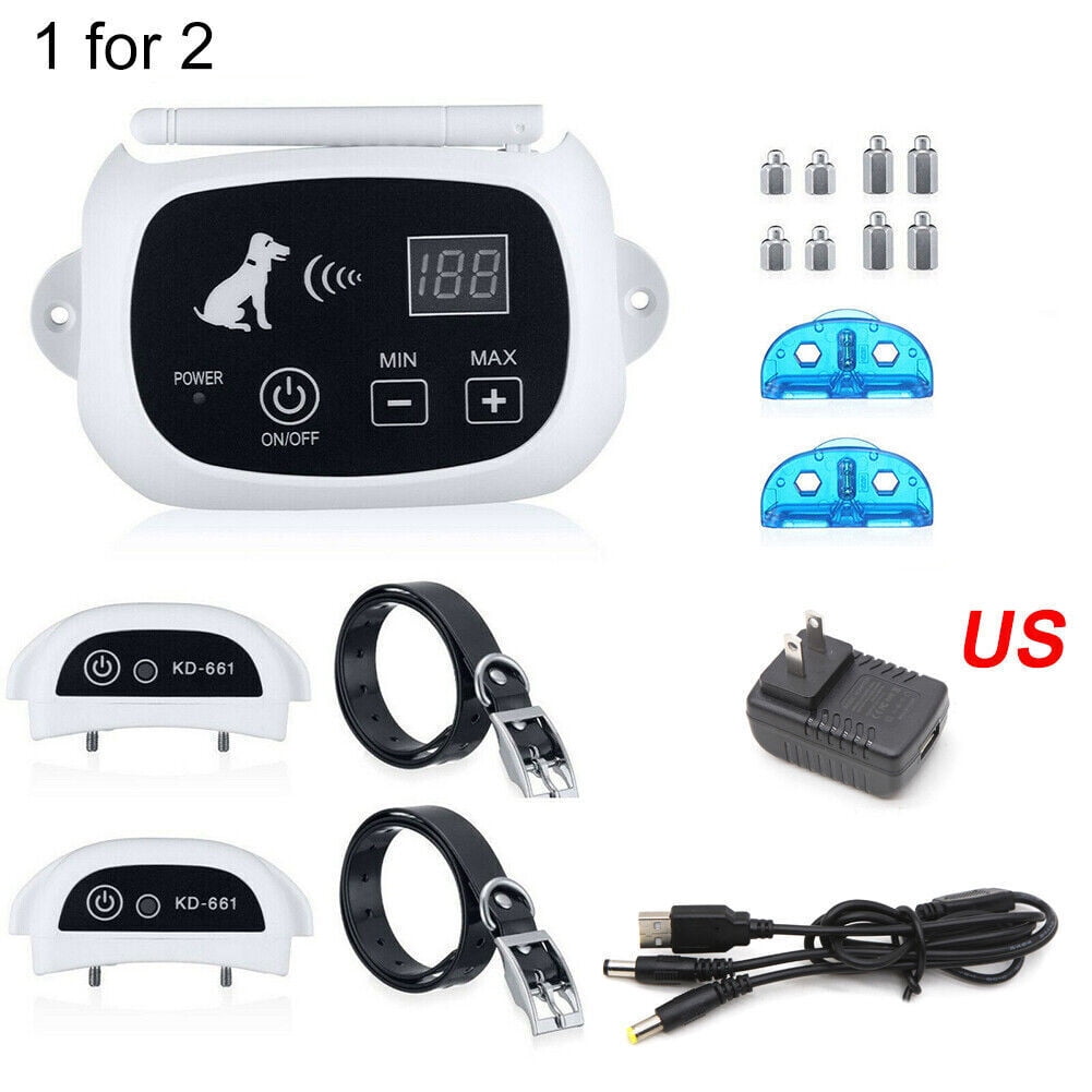 Wireless Electric Dog Fence Pet Containment System Shock Collars For 1