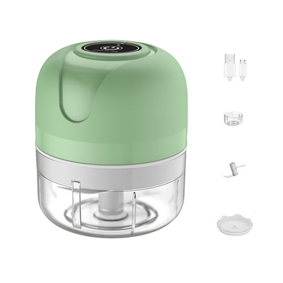 Wireless Electric Garlic Masher Food Crusher Tools Vegetable Chopper 2 Colors Cordless Green Mini Kitchen Supplies